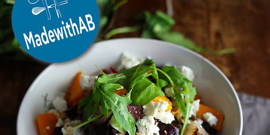 Ζεστή Σαλάτα με Φακές, Ψητό Παντζάρι, Ψητή Κολοκύθα και Κατσικίσιο Τυρί