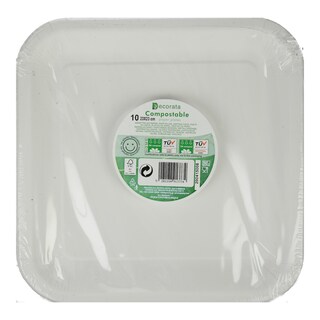 DECORATA | Πιάτα Χάρτινα 23cm Λευκά 10 Τεμάχια