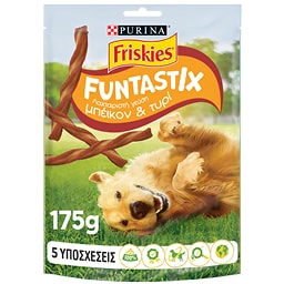 FRISKIES | Snack Σκύλωv Funtastix Μπέικον και Τυρί 175g