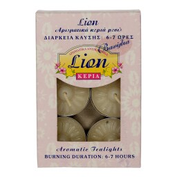LION | Κεριά Ρεσώ Άρωμα Βανίλια 6 Τεμάχια