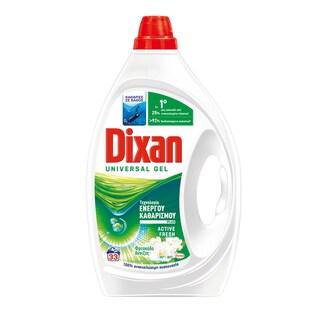 DIXAN | Υγρό Πλυντηρίου Ρούχων Φρεσκάδα Άνοιξης 33 Μεζούρες