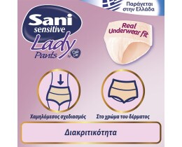 SANI | Incontinence Underwear Lady Discreet Pants Large No3 12 Pieces
