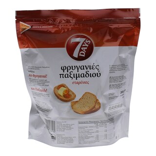 7DAYS | ΦΡΥΓΑΝΙΕΣ ΠΑΞΙΜΑΔΙΟΥ ΣΙΤΟΥ 200 GR
