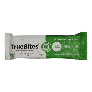 TRUE BITES | Μπάρα Δημητριακών Φουντούκι 30gr