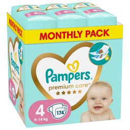 PAMPERS | Πάνες Μωρού Premium Care Νο4 Αποκλειστικά Online 174 Τεμάχια