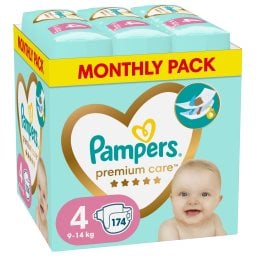 PAMPERS | Πάνες Μωρού Premium Care Νο4 Αποκλειστικά Online 174 Τεμάχια