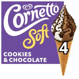 CORNETTO | Παγωτό Πύραυλος Σοκολάτα Μπισκότο 4x81g