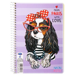 SKAG | Τετράδιο Σπιράλ Neon Kidz 3 Θεμάτων 90 Φύλλα 1 Τεμάχιο