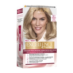 EXCELLENCE | Βαφή Μαλλιών Νο9.1 Ξανθό Πολύ Ανοιχτό Σαντρέ 1 Τεμάχιο