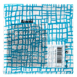 RENOVA | Χαρτοπετσέτες 3 Φύλλα 33x33cm Abstract Blue 20 Τεμάχια