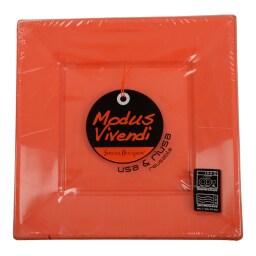 - | ΠΙΑΤΑ ΠΛΑΣΤΙΚΑ ΤΕΤΡΑΓΩΝΑ ΠΟΡΤΟΚΑΛΙ 23 CM 8 TEM