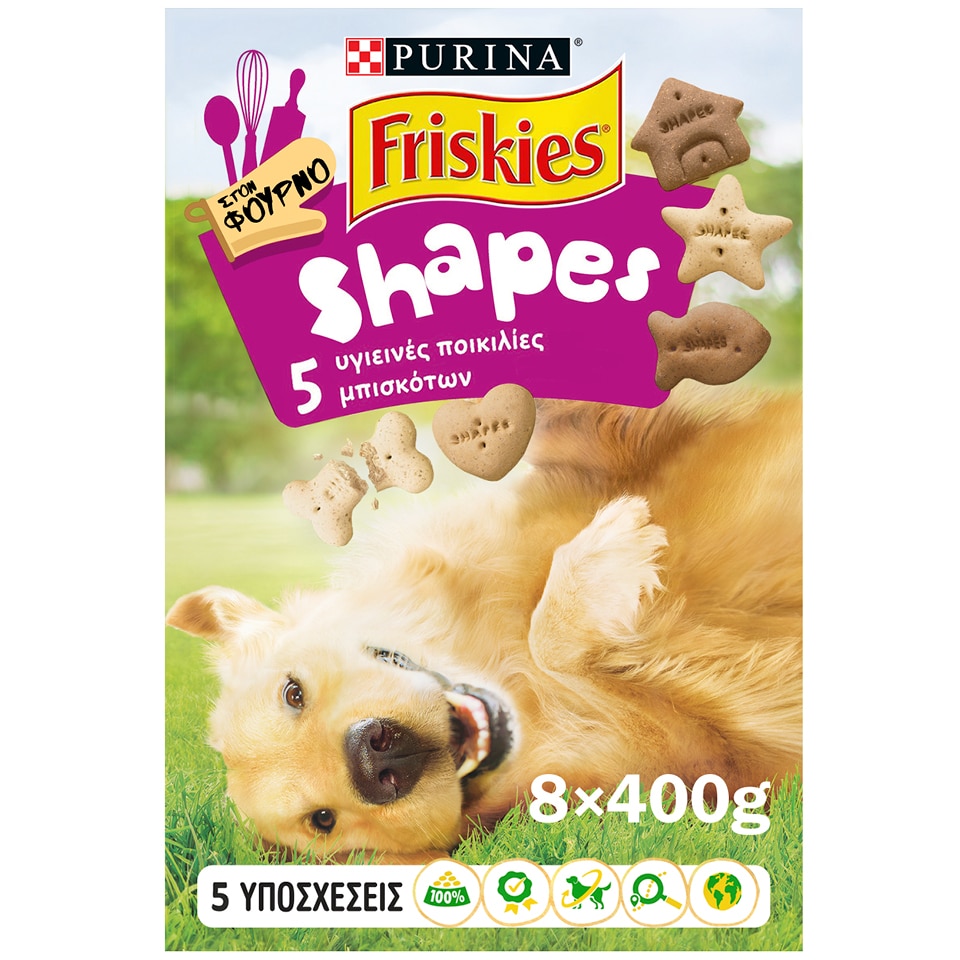 FRISKIES Μπισκότα Σκύλων Shapes 400 gr