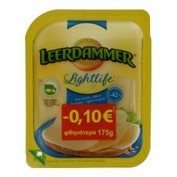 LEERDAMMER | CHEESE LIGHT SLICES 175 GR 0.10E