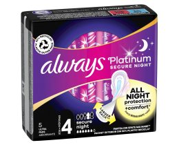 ALWAYS | Σερβιέτες Platinum Ultra Secure Night 5 Τεμάχια