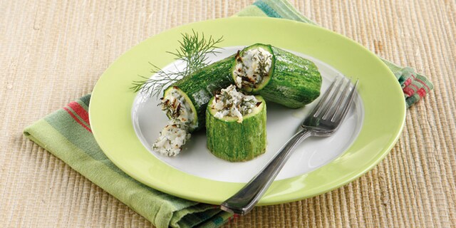 Κολοκυθάκια γεμιστά με ξινομυζήθρα και άνηθο