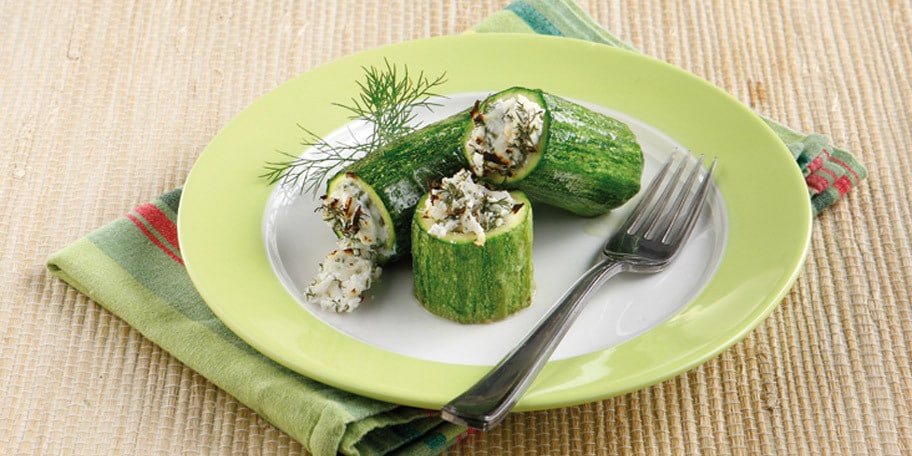 Κολοκυθάκια γεμιστά με ξινομυζήθρα και άνηθο