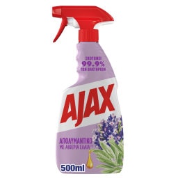 AJAX | Spray Καθαρισμού Απολυμαντικό με Αιθέρια Έλαια Λεβάντα 500ml