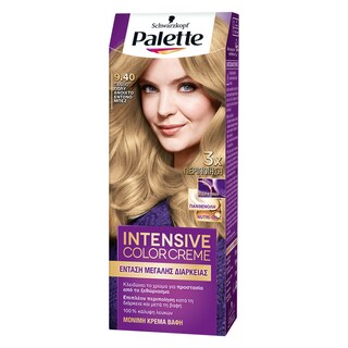 PALETTE | Βαφή Μαλλιών 9.40 Ξανθό Πολύ Ανοιχτό Έντονο Μπεζ 1 Τεμάχιο