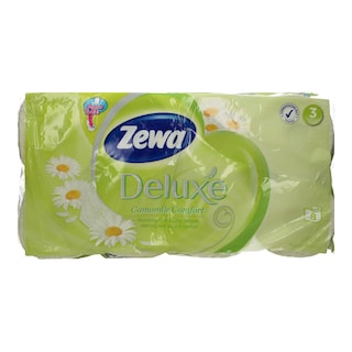 ZEWA | ΧΑΡΤΙ ΥΓΕΙΑΣ DELUX CAMOMILE 3 ΦΥΛΛΑ 8 ΤΕΜ