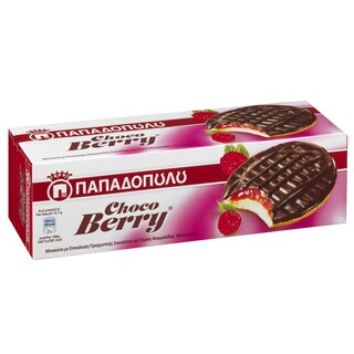 ΠΑΠΑΔΟΠΟΥΛΟΥ | CHOCO BERRY | Μπισκότα Μαρμελάδα Βατόμουρο Σοκολάτα 150gr