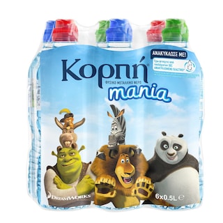 ΚΟΡΠΗ | ΦΥΣΙΚΟ ΜΕΤΑΛΛΙΚΟ ΝΕΡΟ MANIA 6 X 500 ML