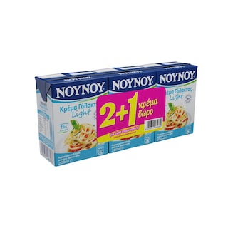 ΝΟΥΝΟΥ | Κρέμα Γάλακτος Light 3x200ml 2+1 Δώρο