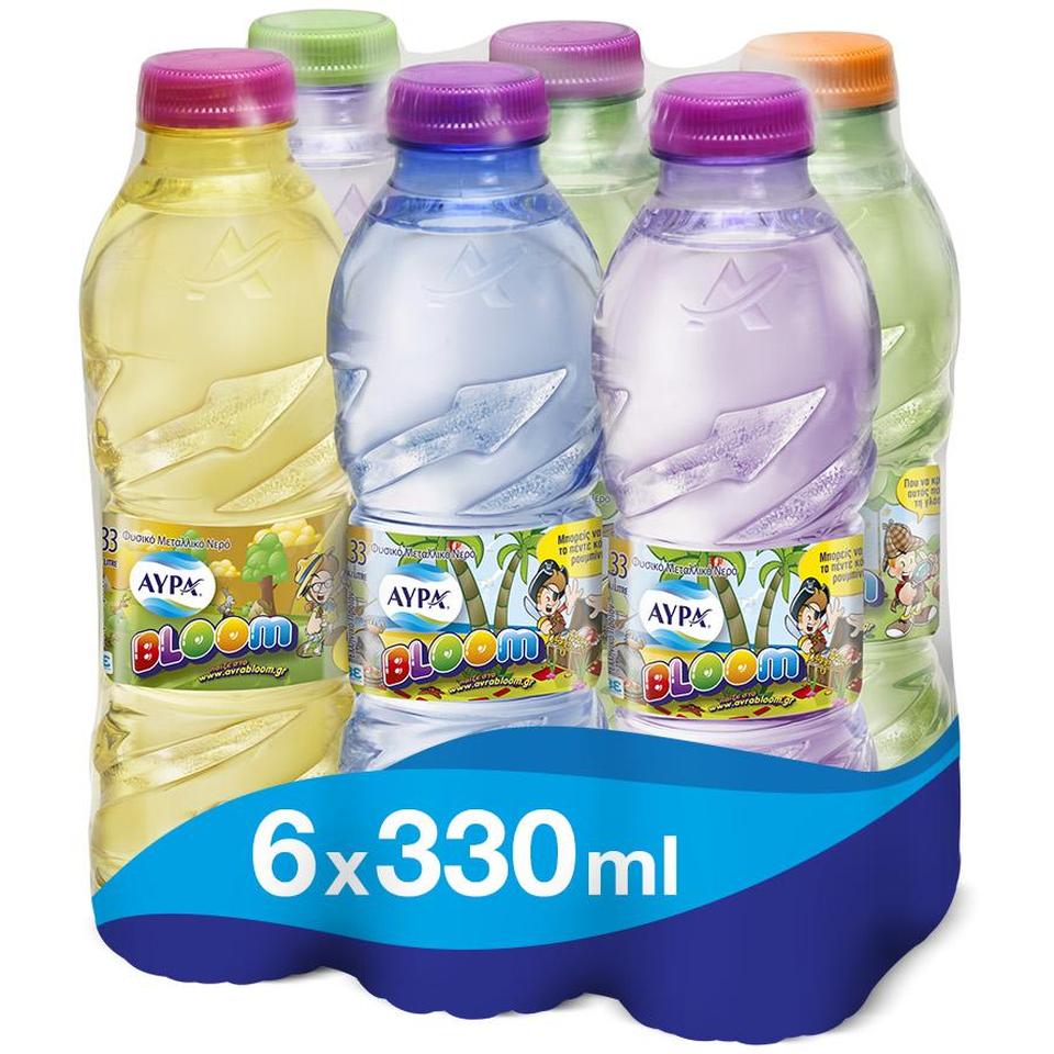 ΑΥΡΑ Νερό Φυσικό Μεταλλικό Bloom 6x330ml