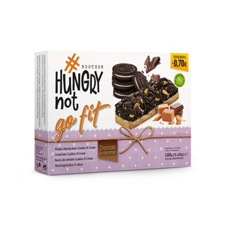 HUNGRYNOT | Μπάρες Δημητριακών Cookies & Cream Σοκολάτα Καραμέλα 5x25g Έκπτωση 0.70Ε