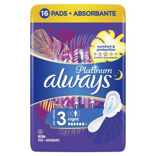 ALWAYS | Σερβιέτες Ultra Platinum Night 16 Τεμάχια