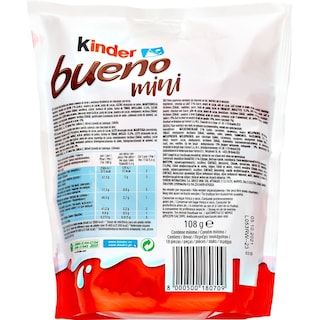 KINDER | Σοκολατάκια Γάλακτος Bueno Minis Φουντούκι 108gr