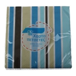 ΑΒ | ΧΑΡΤΟΠΕΤΣΕΤΕΣ 33 Χ 33 CM ΡΙΓΕΣ ΜΠΛΕ ΚΑΦΕ 1 ΤΕΜ