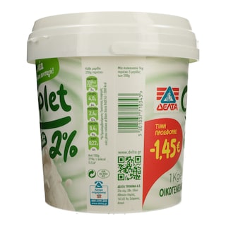 COMPLET | Γιαούρτι Αγελαδινό και Πρόβειο 2% Λιπαρά 1kg Έκπτωση 1.45Ε