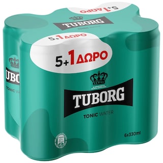TUBORG | Τόνικ Κουτί 330ml 5+1 Δώρο