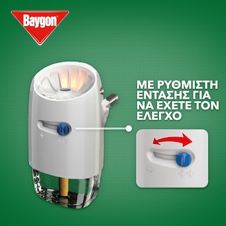 BAYGON | Εντομοαπωθητικό Σετ Συσκευή & Υγρό 2σε1 Χωρίς Άρωμα 36ml Έκπτωση 1Ε