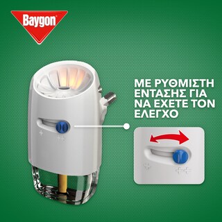 BAYGON | Εντομοαπωθητικό Σετ Συσκευή & Υγρό 2σε1 Χωρίς Άρωμα 36ml Έκπτωση 1Ε