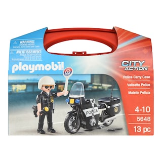 PLAYMOBIL | Βαλιτσάκι Αστυνόμος με Μοτοσικλέτα 1 Τεμάχιο