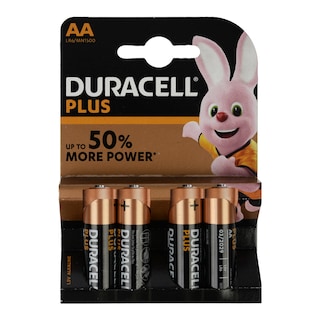 DURACELL | Μπαταρίες Αλκαλικές Plus Power ΑΑ 4 Τεμάχια
