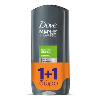DOVE | Αφρόλουτρο Men Extra Fresh 400ml 1+1 Δώρο