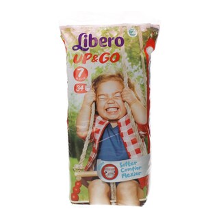 LIBERO | UP & GO | ΠΑΝΕΣ ΒΡΑΚΑΚΙΑ UNISEX 16 - 26 KGR No 7 34 ΤΕΜ