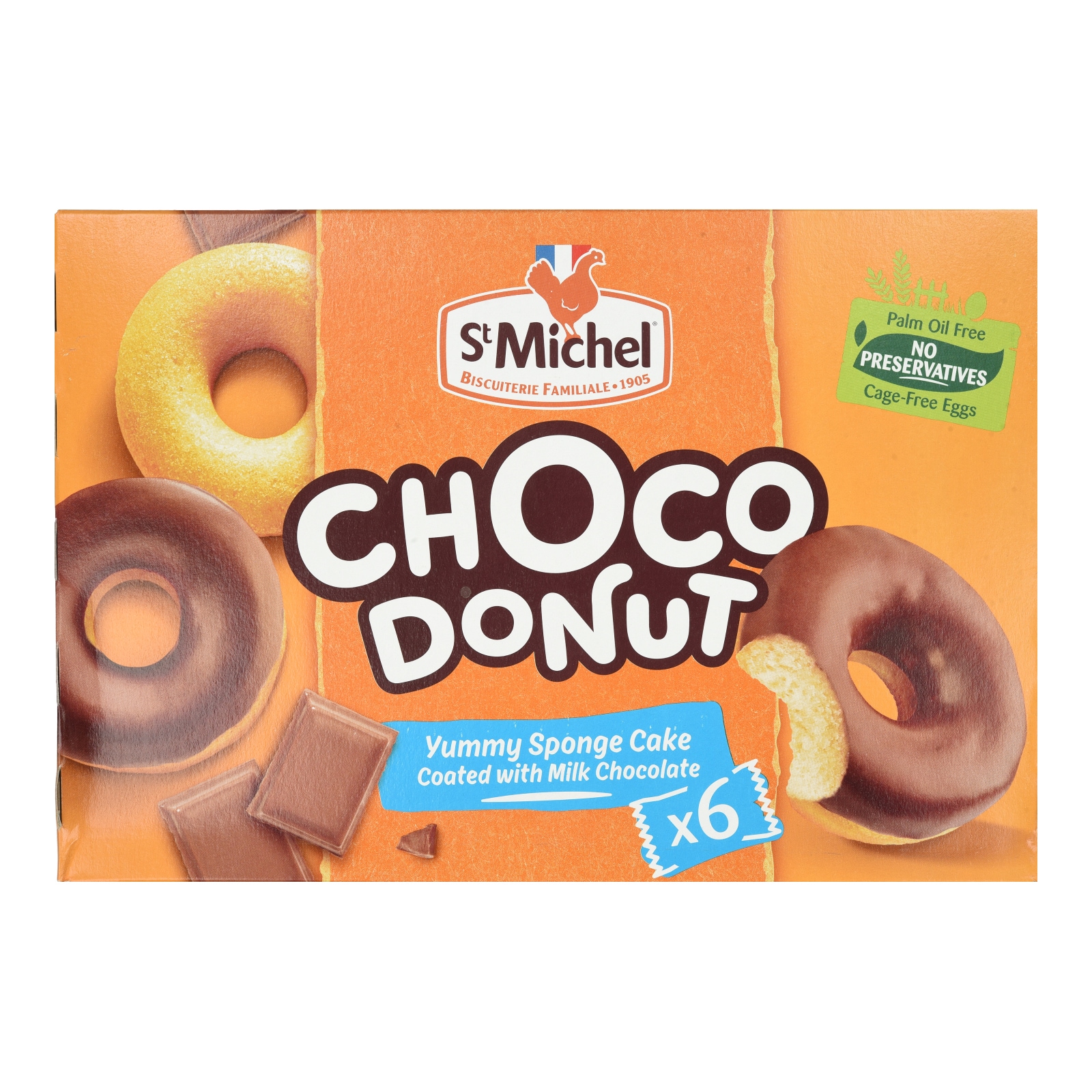 ST. MICHEL Donut Κέικ Σοκολάτα 6x30g