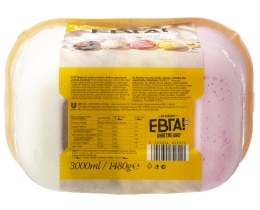 ΕΒΓΑ | Παγωτό Σοκολάτα Βανίλια Φράουλα Μπανάνα 1.48kg Δώρο 50% 2LT+1LT 987+493GR ΔΩΡΟ