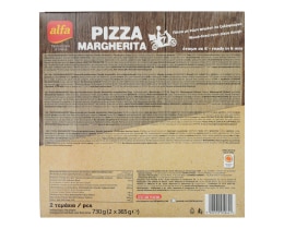 ALFA | Πίτσα Μαργαρίτα Κατεψυγμένη 2 Τεμάχια 730gr