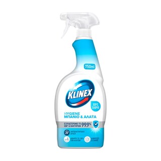 KLINEX | Spray Καθαρισμού Hygiene Μπάνιο 750ml Έκπτωση 30%