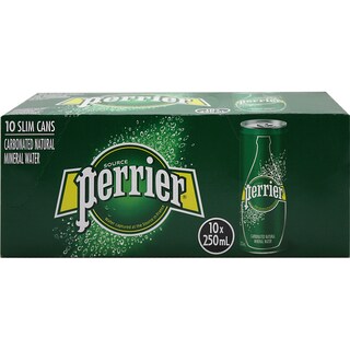 PERRIER | Carbonated Water Natural Mineral Can 10x250ml