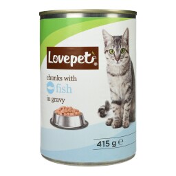 LOVEPET | Γατοτροφή Υγρή Ψάρι 415g