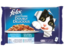 FELIX | Γατοτροφή AGAIL Ζελέ Ποικιλία Ψαρικών 4x100g