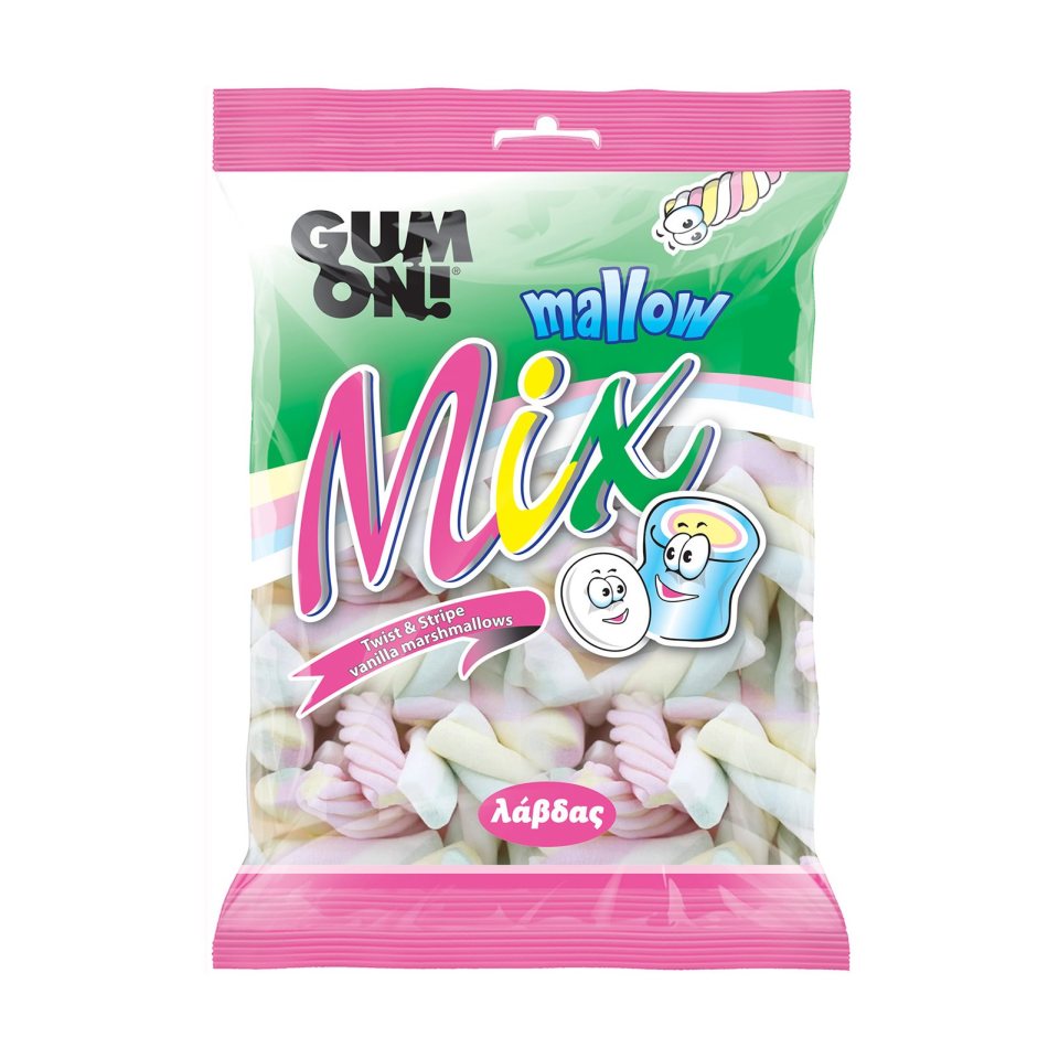 GUM ON Καραμέλες Gum On Marshmallow Mix 120gr