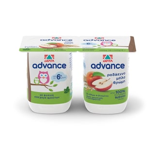 ADVANCE | Επιδόρπιο Γιαουρτιού Ροδάκινο Μήλο Βρώμη 2x140g