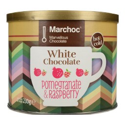 MARCHOC | ΡΟΦΗΜΑ ΛΕΥΚΗΣ ΣΟΚΟΛΑΤΑΣ ΜΕ RASBERRY & ΡΟΔΙ 230GR