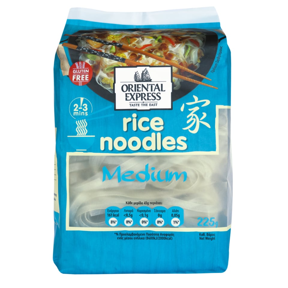 ORIENTAL EXPRESS Noodles Ρυζιού Πλατιά 225g